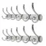 Coat Hook WEBI Classic Robe Bath Kitchen Towel Utensil Utility Hook Garment Rack Hanger Rail Holder Wall Mounted,Chrome Finish, Aluminium Alloy