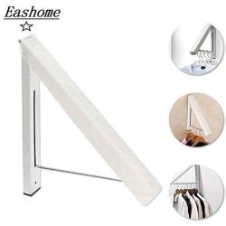 PartLove Wall Mounted Folding Clothes Hanger New Aluminum Home Clothes Storage Save Space Sturdy and Not Falling Off Great for Laundry Room Bedroom Cabinet