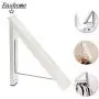 PartLove Wall Mounted Folding Clothes Hanger New Aluminum Home Clothes Storage Save Space Sturdy and Not Falling Off Great for Laundry Room Bedroom Cabinet