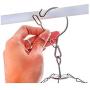 Two Layers Thick Stainless Steel Clothes Drying Rack Hanger Laundry Clothesline Hanging Rack Metal Clothespins with 20 Wire Clips for Socks Towels Underwear (Rectangle)