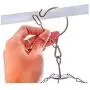 Two Layers Thick Stainless Steel Clothes Drying Rack Hanger Laundry Clothesline Hanging Rack Metal Clothespins with 20 Wire Clips for Socks Towels Underwear (Rectangle)