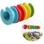 Teensery 8 Pcs Windproof Hanger Hooks Silicone Anti-Slip Clothes Hanger Spacers Hooks Anti-Off Hanger Fixing Ring Hooks for Closet Organizer System