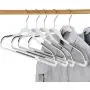 LEMY 50PCS/Lot Non-Slip Plastic Hangers Ultra Lightweight Closet Clothes Organizer with Non Slip Stripes,No Sticky Velvet,Great for Dress,Skirts,Sweater,Coat