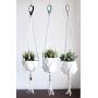 Macrame Plant Hanger, Cotton Rope Hanging Plant Holder, Color Block Hanging Planter