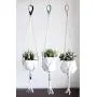 Macrame Plant Hanger, Cotton Rope Hanging Plant Holder, Color Block Hanging Planter
