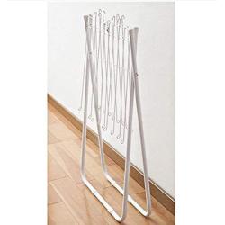 XQY Drying Rack Hangers Airer Indoor Towel Rack White Iron Outdoor Balcony Drying Rack Floorstanding Folding Hanger Clothes Rack