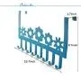 MONBLA Stainless Steel Wall Mounted Home Coat Rack/Hook Rail/Coat Rack/Door Hook with 8 Hooks for Clothes Storage Hat Towel Key (Blue) MONBLA Stainless Steel Wall Mounted Home Coat Rack/Hook Rail/Coat Rack/Door Hook with 8 Hooks for Clothes Storage Hat Towel Key (Blue)