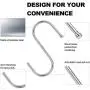 GOLDENLIGHT 30pcs S Hooks 3 Sizes Large Medium Small Sizes, Stainless Steel S Hooks for Hanging Heavy Duty Hanging Hooks Sliver