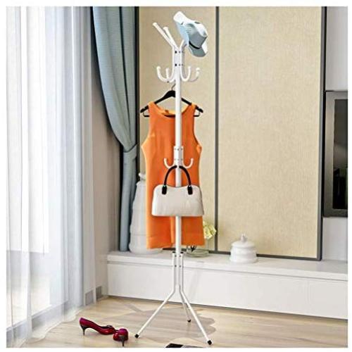 Angels home Standing Coat Racks Metal Modern Simple Home Hall Trees Clothes Rack Hat Coat Rack Entryway Hallway Furniture Hanger Multifunctional Floor Hanger Bedroom Living Room Clothes Shelf