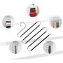 5PC Random Color Multi-Functional Pants Rack Shelves Stainless Steel Wardrobe Magic Hanger S-Shape Clothes Hangers Storage Rack Decoration