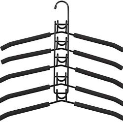 EvaroFly Multipurpose Multilayer Magic Folding Hanger, Anti-skidding Household Storage Clothes Hanger - Save Space -Black 2 Pcs
