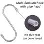 5 Pcs Kitchen Hooks,Stainless Steel S Hook for Closet Rod,Ideal for Hanging Kitchenware,Towels,Bags,Clothes,Scarf,Flowerpots,Silver