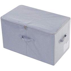 iwill CREATE PRO 60L Extra Large Quilts Comforters Blankets Duvets Storage Containers with Lid, Dust Proof Storage Organizer Boxes for Seasonal Beddings, Light Gray