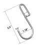 12 Pack 3.5 Inch Chrome Silver S Shaped Hooks Hanging Hangers for Bathroom Bedroom Office Kitchen Garden