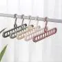 Runfon 1PC Rotating Support Circle Clothes Hanger Clothes Drying Rack Multifunction Plastic Clothes Hangers Home Storage Hangers Pink