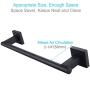 Hand Towel Rack 13.78", Angle Simple Stainless Steel Bathroom Towel Holder, Face Towel Washcloth Hanger, Shower Towel Bar, Kitchen Dish Towel Holder Wall Mount, Matte Black