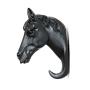 HERNGEE Horse Head Single Wall Hook/Hanger Animal Shaped Coat Hat Hook Heavy Duty, Rustic, Decorative Gift, Black