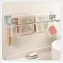 TIM-LI Bathroom Double Towel Bar with Hook, Wall Mounted No Drilling PP Shelf Organizer Cloth Hanger, Contemporary Style Towel Rack(13Inch) TIM-LI Bathroom Double Towel Bar with Hook, Wall Mounted No Drilling PP Shelf Organizer Cloth Hanger, Contemporary Style Towel Rack(13Inch)