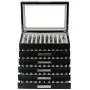 60 Pen Wood Display Case Holder Storage Collector Organizer Boxes 314060