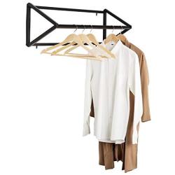 Modern Black Metal Wall-Mounted Retail Garment Display Rack/Clothes Hanging Rod