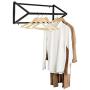 Modern Black Metal Wall-Mounted Retail Garment Display Rack/Clothes Hanging Rod