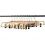 LOHAS Home 10-Pack Natural Finish Wooden Pant Hangers with Anti-Rust Hook and 2-Adjustable Clips