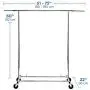 Basics Hardware Elegant Commercial Grade Clothing Garment Rack, Extendable Hanging Rack, Chrome Rolling Rack Basics Hardware Elegant Commercial Grade Clothing Garment Rack, Extendable Hanging Rack, Chrome Rolling Rack