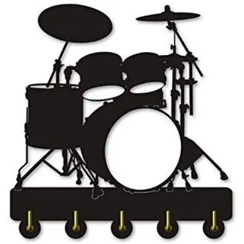 Drum Key Hook Wall Door Clothes Coat Hat Hanger Key Holder with 5 Hooks Strong Adhesive Sticker Wood Hooks, Music Instrument Household Décor Hooks Drummer Gift (M1) Drum Key Hook Wall Door Clothes Coat Hat Hanger Key Holder with 5 Hooks Strong Adhesive Sticker Wood Hooks, Music Instrument Household Décor Hooks Drummer Gift (M1)