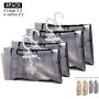 Hanging Vacuum Storage Bags, FoolHome Space Saver Bags for Clothes, Duvets, Pillows & Travel Luggage, 4 Pack(2xJumbo, 2xLarge)