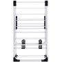 Tangkula Clothes Drying Rack, Collapsible Laundry for Sweaters Socks Underwear with Shoe Holder & 2 Shelves, Study Steel Frame Space Saving Adjustable Hanging Foldable Drying Rack (White)