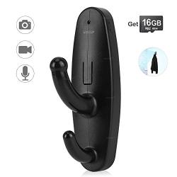 WISEUP 16GB Wall Mounted Hidden Camera Hook Coat Hanger Mini Video Recorder with 2.5 Hours Recording Time (H200)