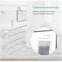 5PC Random Color 5 Layer Stainless Steel S Shape Clothes Pants Hanger Closet Towel Storage Rack Shelf Hangers Multilayer Cloth Hanger Decoration