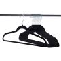 Kenton Grey Adults Size, Premium Heavyweight Velvet Hangers ? Ultra-Thin, Space Saving, No-Slip, Strong & Durable For Adult Clothing - Set of 50, Black