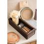 Mkono Bathroom Decor Boxes Toilet Paper Holder Wood Tank Boxes Storage Bin Basket with Mason Jar and Silk Flower Bathroom Kitchen Table Counter Funny Farmhouse Rustic Fall Home Decor