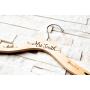 Personalized, Engraved Contour Wedding Hanger by Left Coast Original