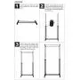 IOOkME-H Double Rail Clothes Rack Adjustable Height Rolling Garment Rack Stainless Steel 2 Shelf Pole Clothes Hanger Freestanding Organizer IOOkME-H Double Rail Clothes Rack Adjustable Height Rolling Garment Rack Stainless Steel 2 Shelf Pole Clothes Hanger Freestanding Organizer