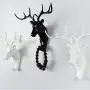 Creative Wall Decorations Animal Head Shaped Single Wall Hook / Hanger Resin Material for Hanging Clothes Coat Hats Keys Bags Purse Towels (Black Elephant)
