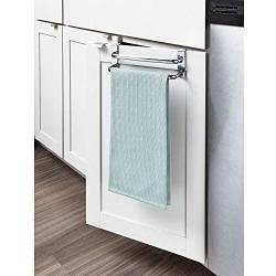 iDesign Axis Over-the-Cabinet Kitchen Dish Towel Bar Rack - 9", Chrome