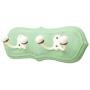 Indianshelf Handmade 1 Artistic Vintage Green Wooden Double Loop Wall Hooks Hangers/Towel Holder Over The Door
