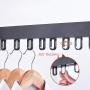 uyoyous Wall Mounted Clothes Drying Rack Retractable Fold Away Clothes Rack Space-Saver for Balcony Laundry Bathroom and Bedroom Easy to Install- Black