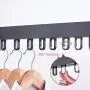 uyoyous Wall Mounted Clothes Drying Rack Retractable Fold Away Clothes Rack Space-Saver for Balcony Laundry Bathroom and Bedroom Easy to Install- Black