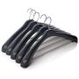 KYCPTNFJ Extra Black Plastic Clothes/Coats Hanger for Man, 47cm 5 Pieces