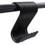 Maxgoods 3.54 20PCS Home Storage Utility S Shaped Hooks Stainless Steel Metal Hangers Hanging Hooks for Kitchen, Work Shop, Bathroom, Garden,Bedroom (Black, 20PCS)