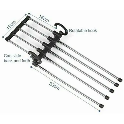 5 in 1 Pant Rack 5pcs Random Color Shelves Stainless Steel Clothes Hangers Multi-Functional Wardrobe Magic Hanger 5 in 1 Pant Rack 5pcs Random Color Shelves Stainless Steel Clothes Hangers Multi-Functional Wardrobe Magic Hanger