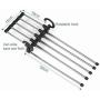 5 in 1 Pant Rack 5pcs Random Color Shelves Stainless Steel Clothes Hangers Multi-Functional Wardrobe Magic Hanger