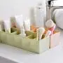 quysvnvqt Fashion Storage Boxes Storage Supplies Multi-grids Cosmetics Underwear Socks Holder Storage Boxes Rack Sundries Organizer for Home - Green