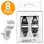 Vinyl Siding Hooks for Hanging, Heavy Duty Outdoor Light Wreath Hanger 8 Pack
