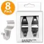 Vinyl Siding Hooks for Hanging, Heavy Duty Outdoor Light Wreath Hanger 8 Pack