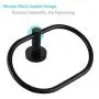 Matte Black Towel Ring, Angle Simple Stainless Steel Swivel Hand Towel Holder, Bathroom Face Towel Hanger 7.8 Inch Matte Black Towel Ring, Angle Simple Stainless Steel Swivel Hand Towel Holder, Bathroom Face Towel Hanger 7.8 Inch