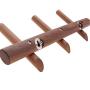 YOYAI Wood Coat Rack Wall Mounted Wall Rack with Hooks Hat Rack Towel Hanger Wood Wall Hooks Hanger with Pegs Entryway Bedroom Bathroom（Black Walnut，3 Hooks）